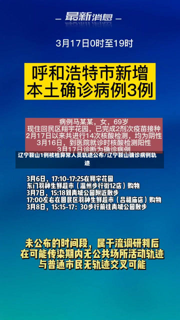 辽宁鞍山1例核检异常人员轨迹公布/辽宁鞍山确诊病例轨迹