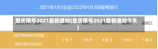 重庆限号2021最新通知(重庆限号2021最新通知今天)