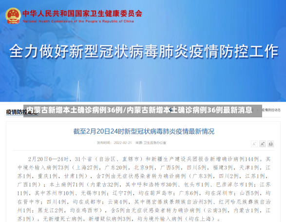 内蒙古新增本土确诊病例36例/内蒙古新增本土确诊病例36例最新消息
