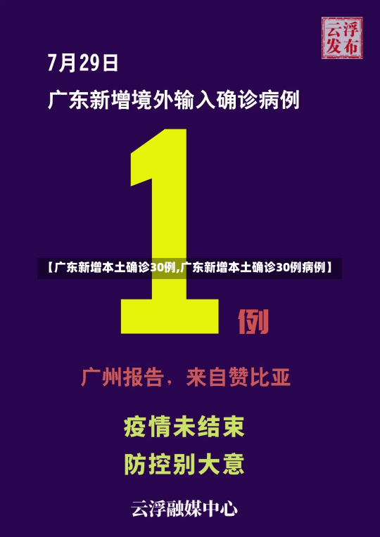 【广东新增本土确诊30例,广东新增本土确诊30例病例】