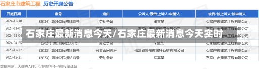 石家庄最新消息今天/石家庄最新消息今天实时