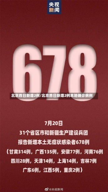 北京昨日新增2例/北京昨日新增2例本地确诊病例