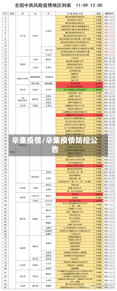 辛集疫情/辛集疫情防控公告