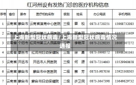 上海新型冠状病毒/上海新型冠状病毒情况通报