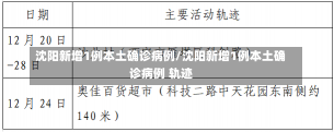 沈阳新增1例本土确诊病例/沈阳新增1例本土确诊病例 轨迹