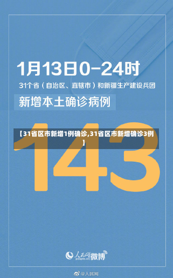 【31省区市新增1例确诊,31省区市新增确诊3例】